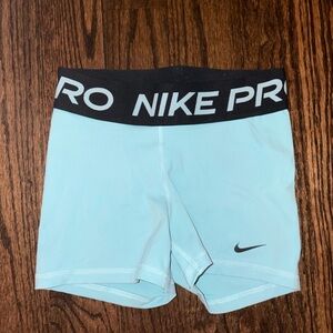 Nike Pro Light Blue Shorts